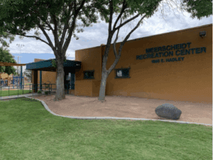 Exterior of Meerscheidt Recreation Center building.